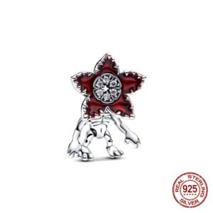 925 Sterling Silver Red Devil Charms Beaded