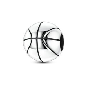 925 Sterling Silver Realistic Basketball Charm