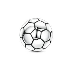 925 Sterling Silver Realistic Soccer Charm