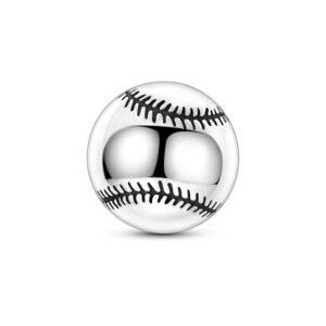 925 Sterling Silver Realistic Baseball Charm