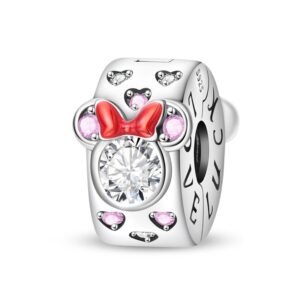 New 925 Sterling Silver Minnie & Mickey Mouse Safety Clasp