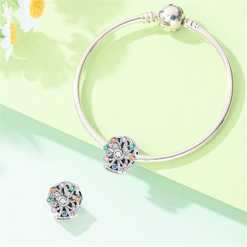 New 925 Sterling Silver Mickey Mouse Ferris Wheel Charms - Image 4