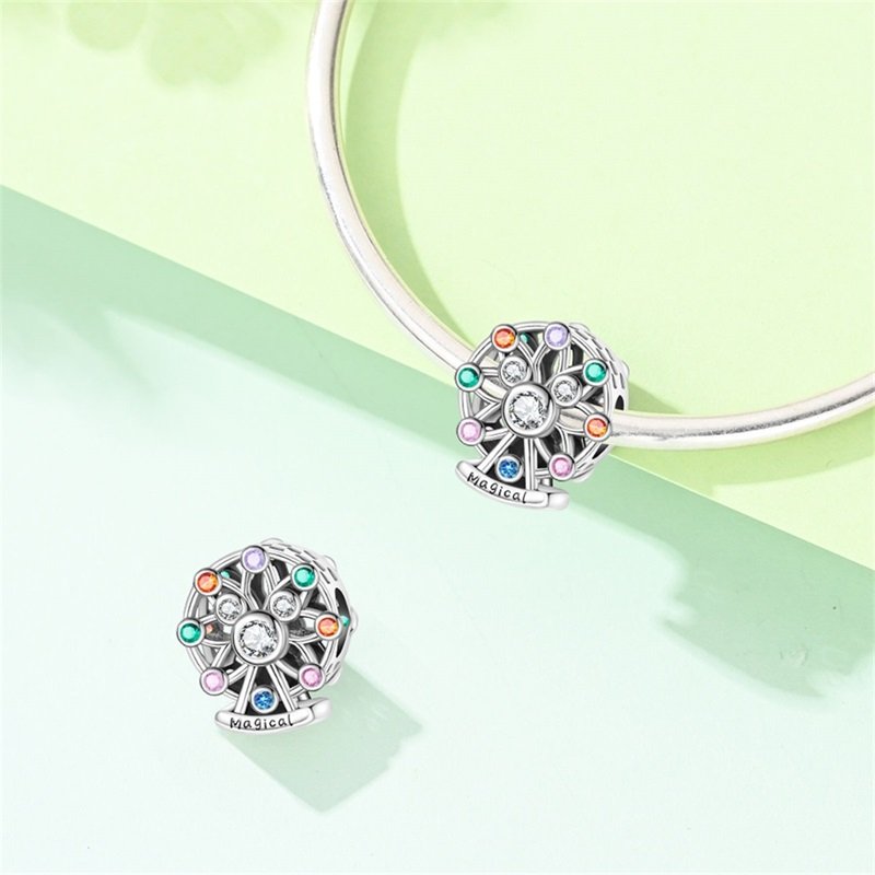 New 925 Sterling Silver Mickey Mouse Ferris Wheel Charms - Image 3