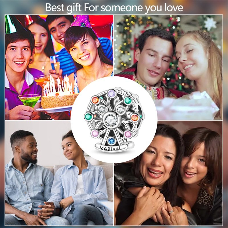 New 925 Sterling Silver Mickey Mouse Ferris Wheel Charms - Image 6