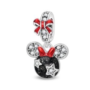 New 925 Sterling Silver Minnie Bow Charms Beads