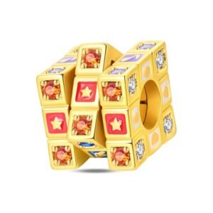 New 925 Sterling Silver Musical Cube Charms Beads