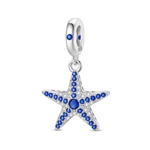 New 925 Sterling Silver Deep Sea Starfish Charms Beads