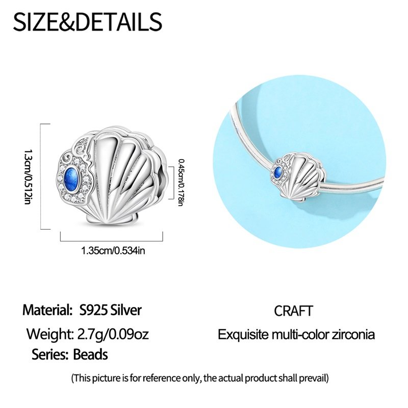 New 925 Sterling Silver Exquisite Shell Safety Clasp - Image 2