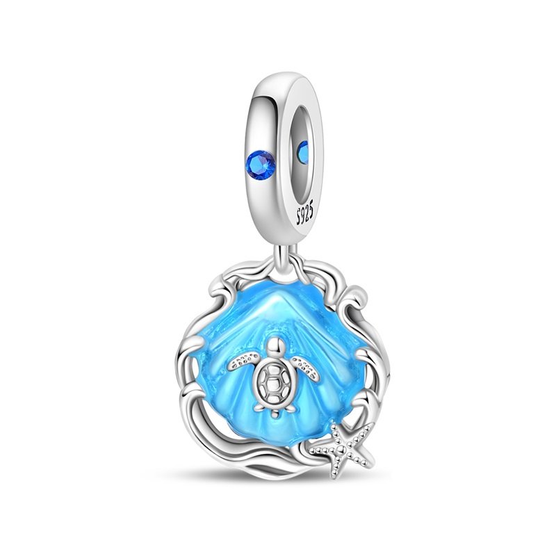 New 925 Sterling Silver Romantic Wave Charms Beads