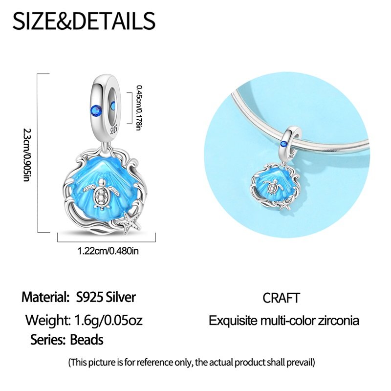 New 925 Sterling Silver Romantic Wave Charms Beads - Image 2