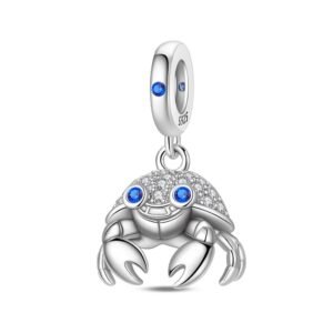 925 Sterling Silver Sea ​​Crab Charms Beaded