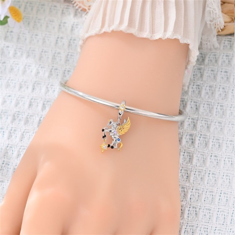 New 925 Sterling Silver Dream Unicorn Charms Beaded - Image 5